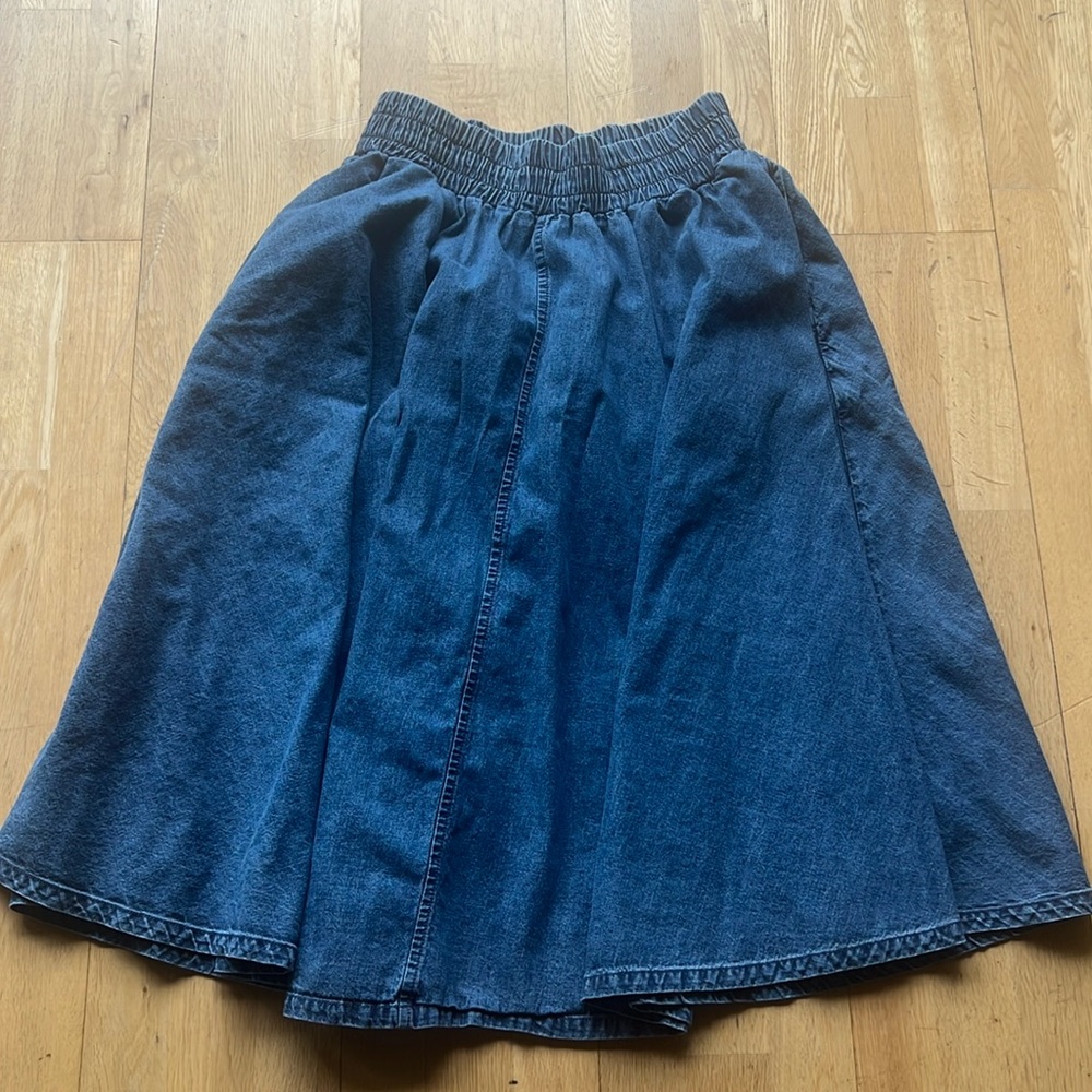 Free People denim skirt